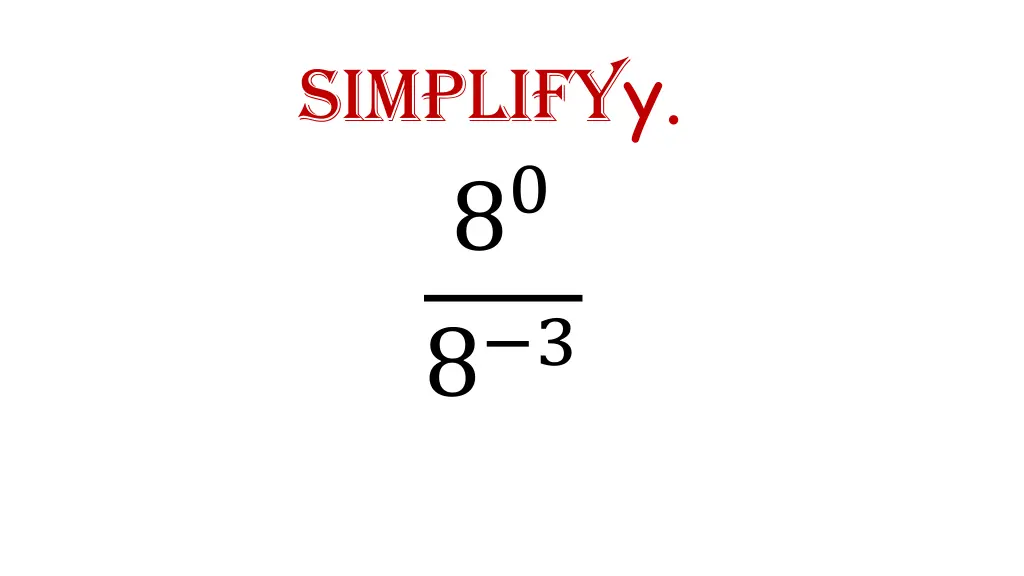 simplify y