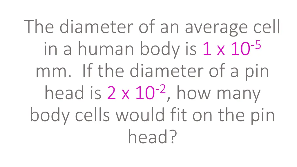 the diameter of an average cell in a human body