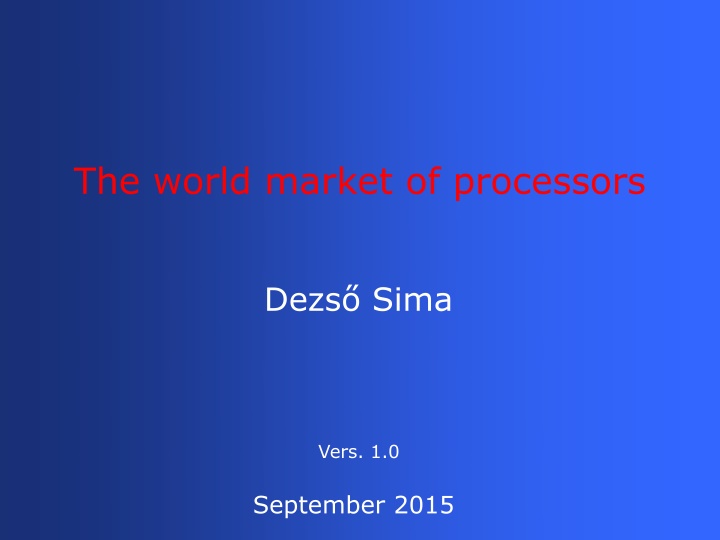 the world market of processors