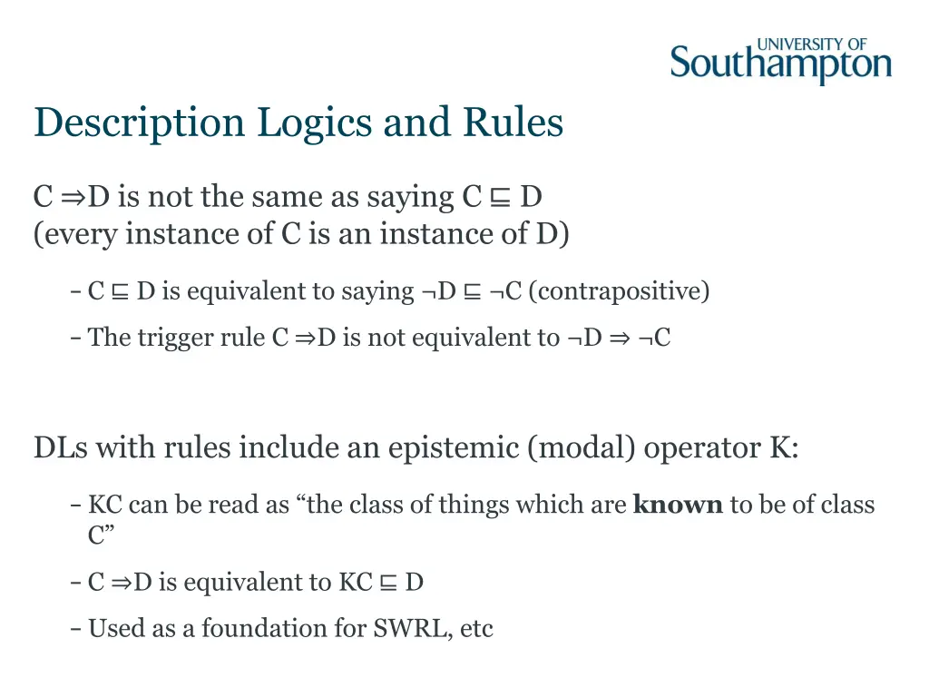 description logics and rules 1