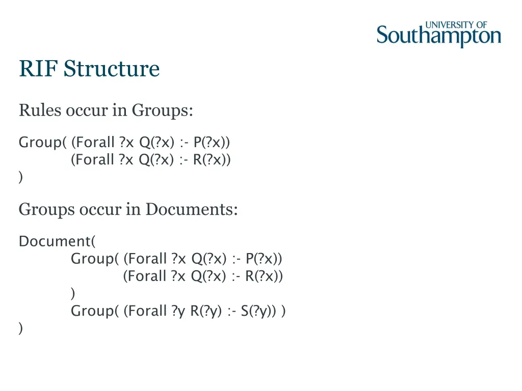 rif structure