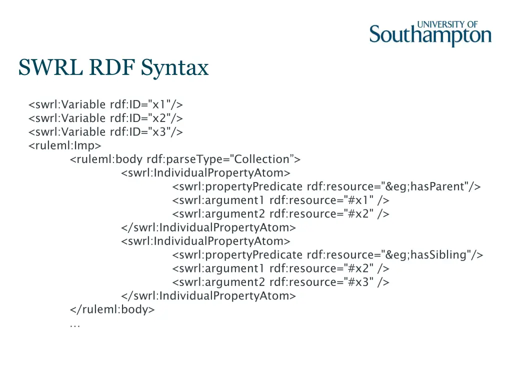 swrl rdf syntax