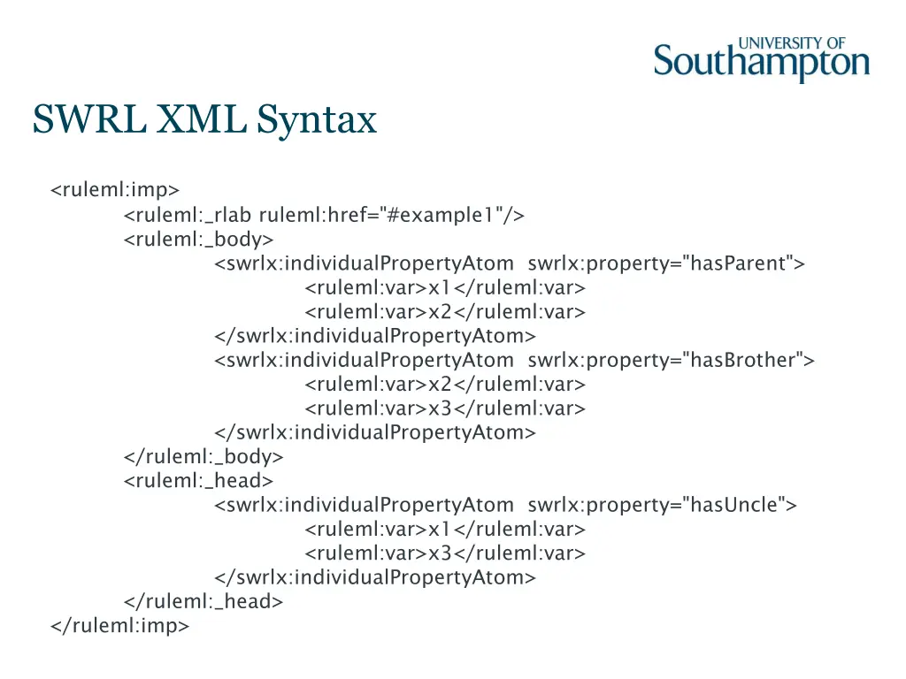 swrl xml syntax