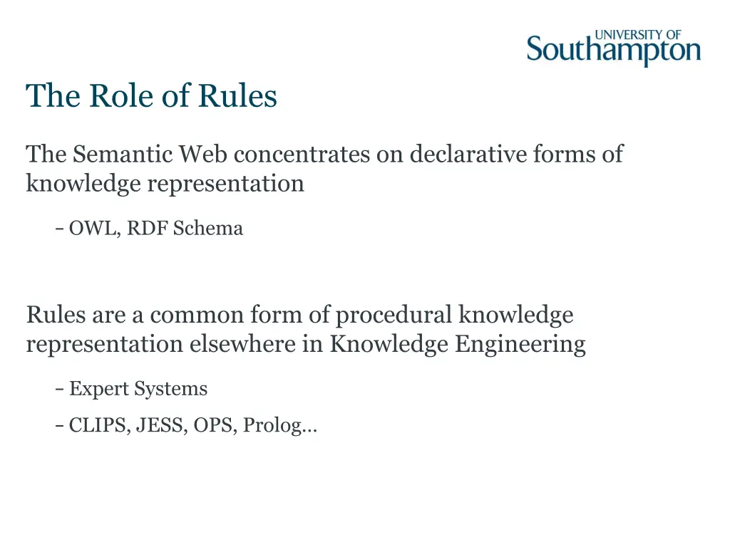 the role of rules
