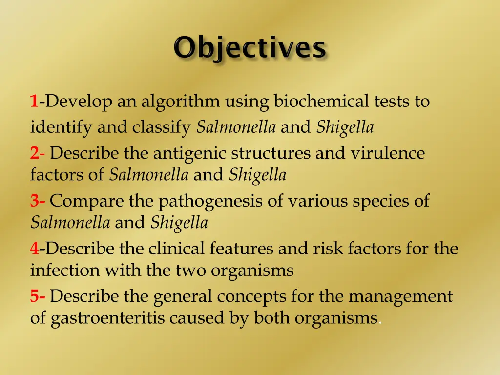 1 develop an algorithm using biochemical tests