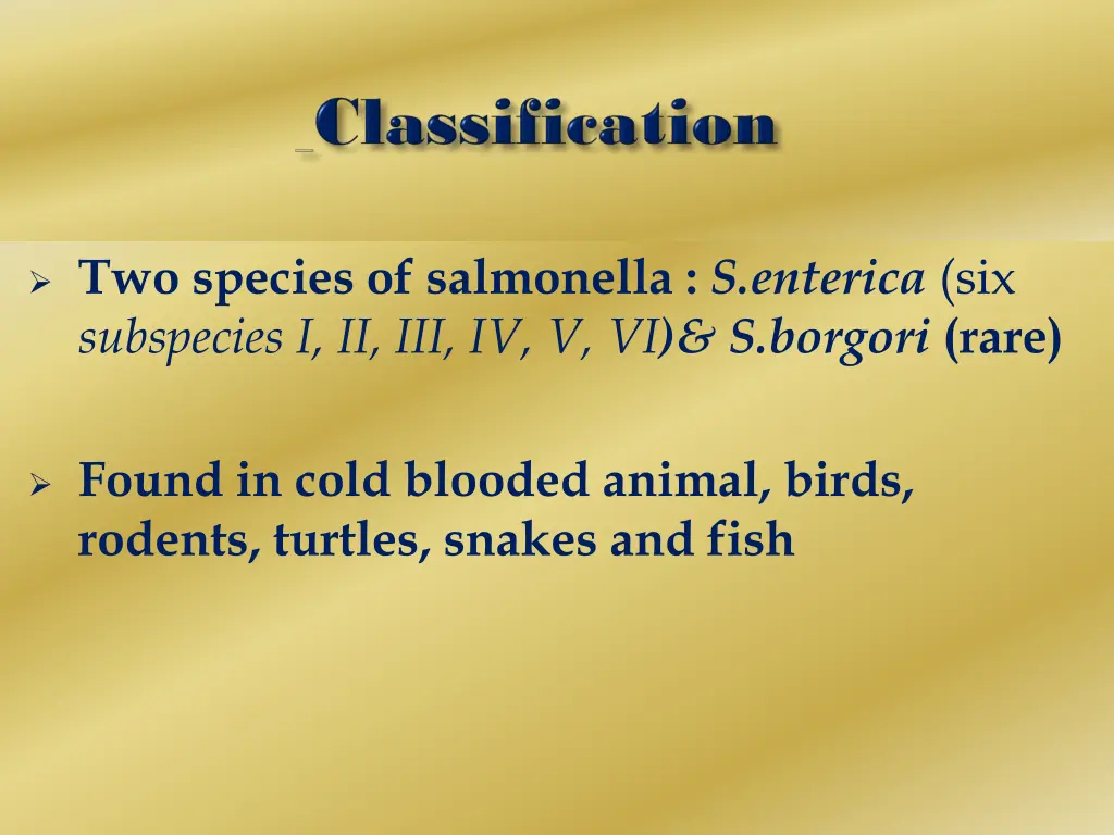 two species of salmonella s enterica