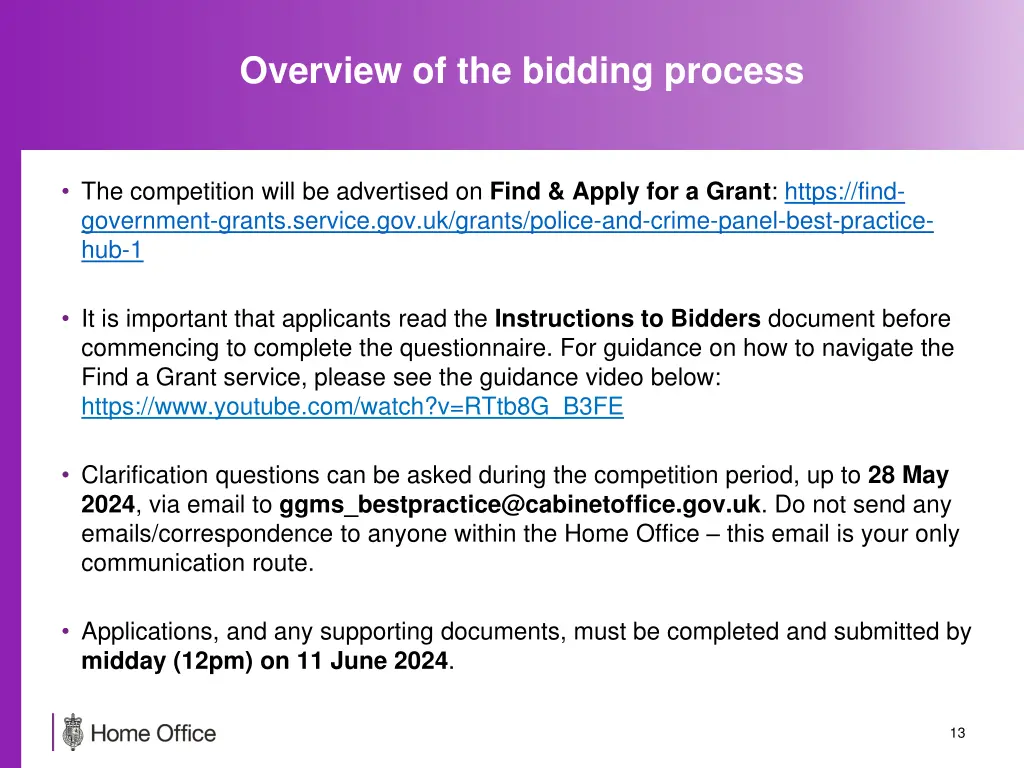 overview of the bidding process 2