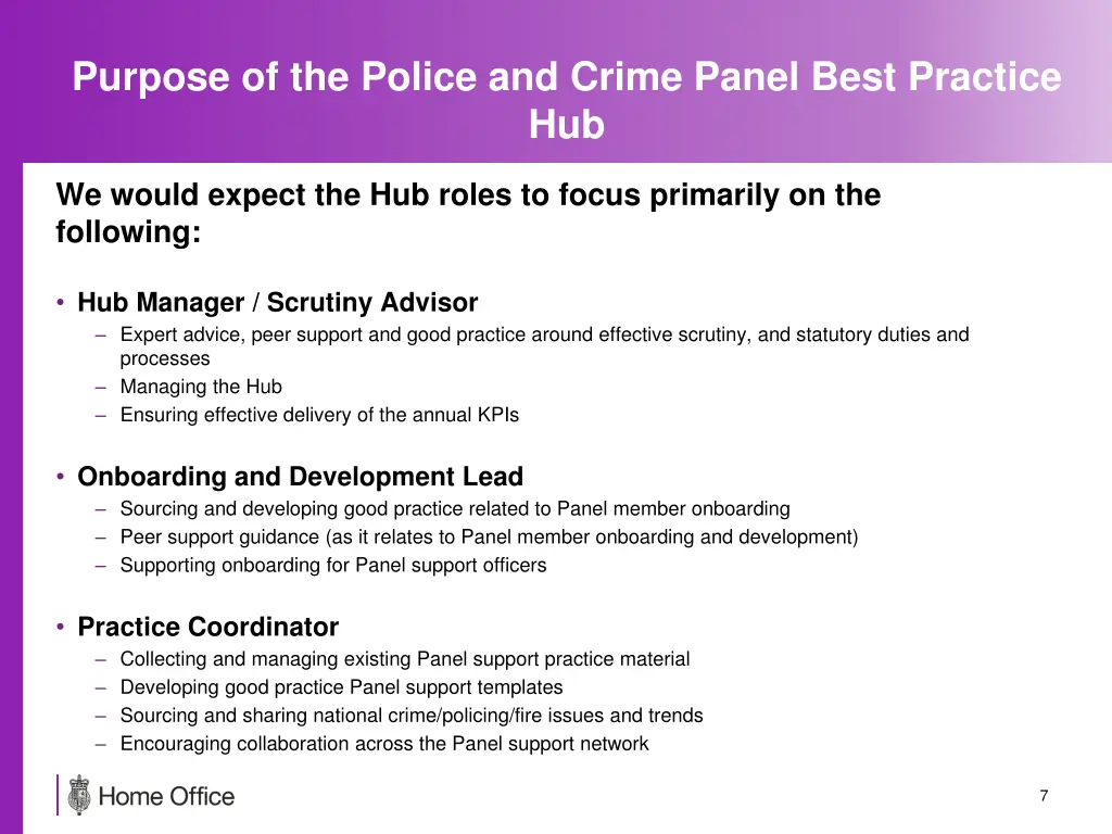 purpose of the police and crime panel best 2
