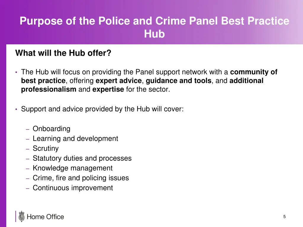 purpose of the police and crime panel best