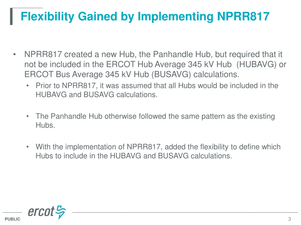 flexibility gained by implementing nprr817