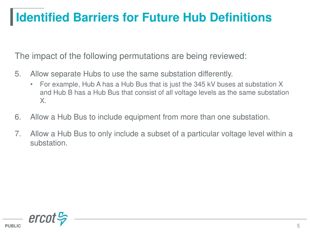 identified barriers for future hub definitions 1