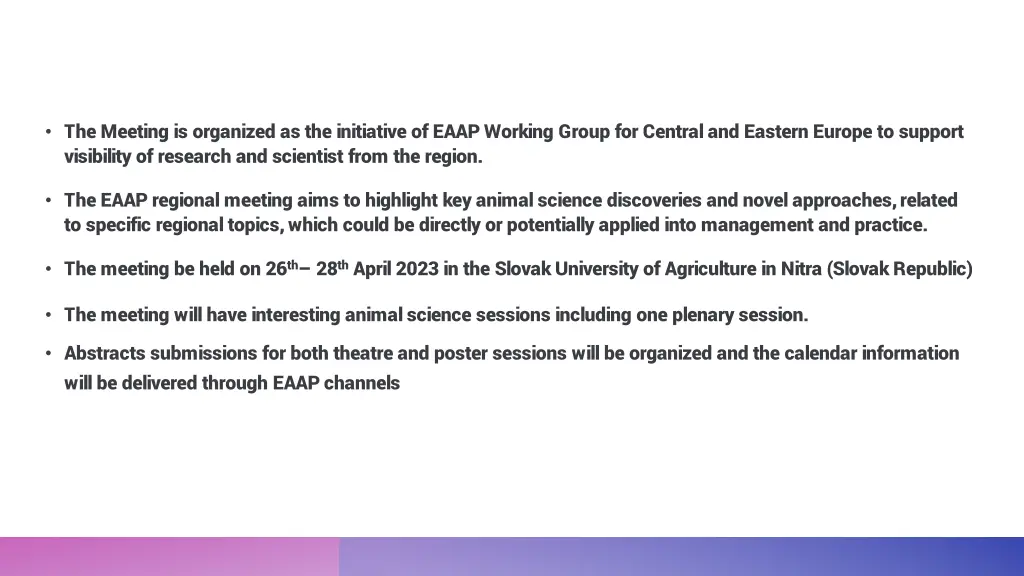 the meeting is organized as the initiative