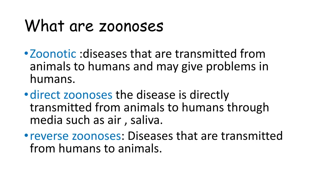 what are zoonoses