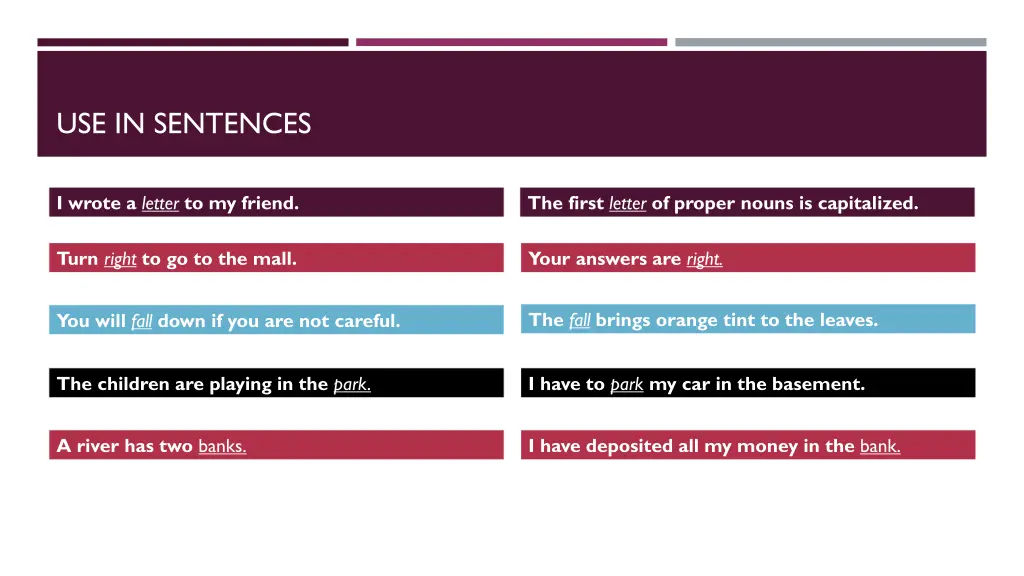 use in sentences