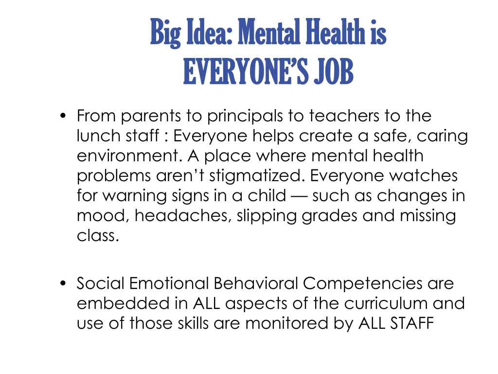 big idea mental health is big idea mental health