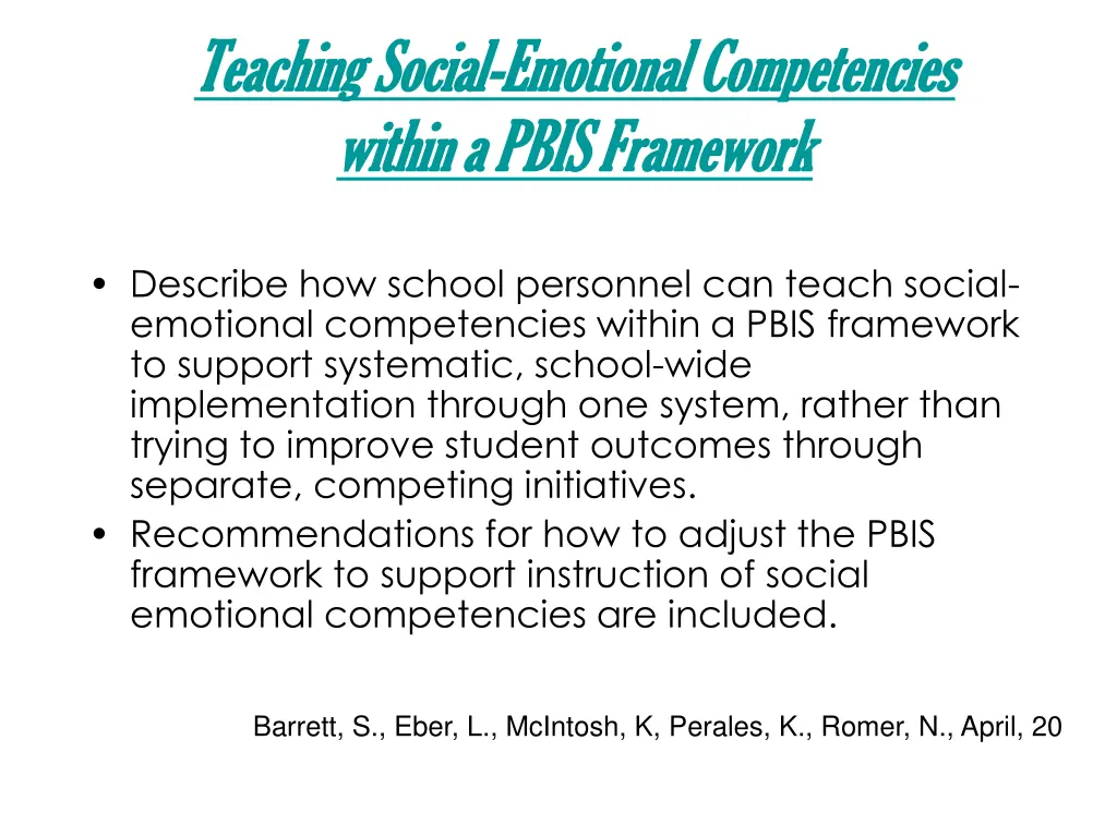 teaching social teaching social emotional