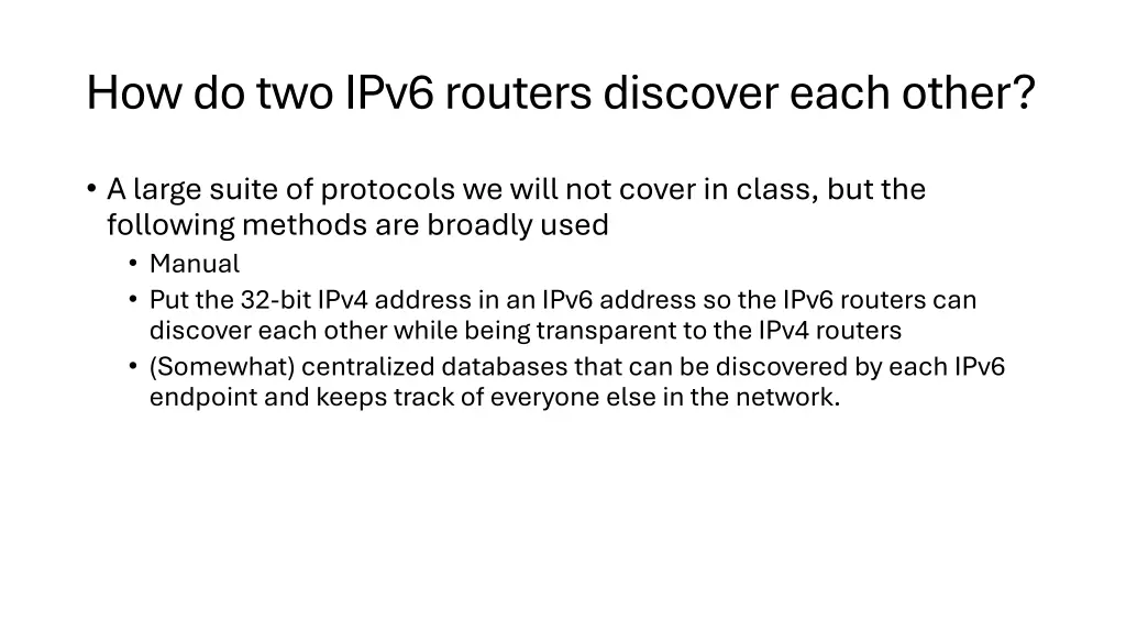 how do two ipv6 routers discover each other