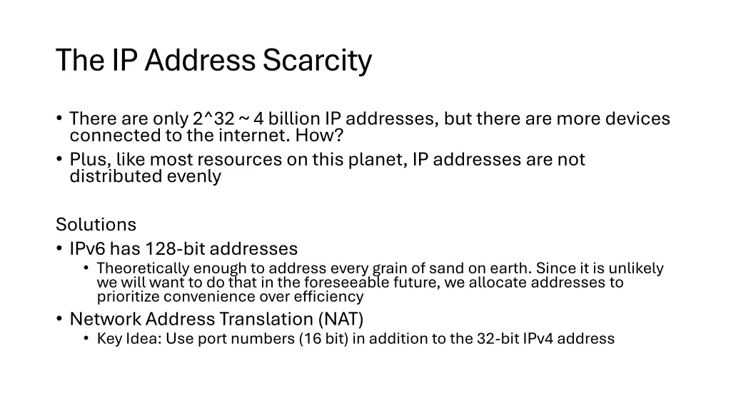 the ip address scarcity