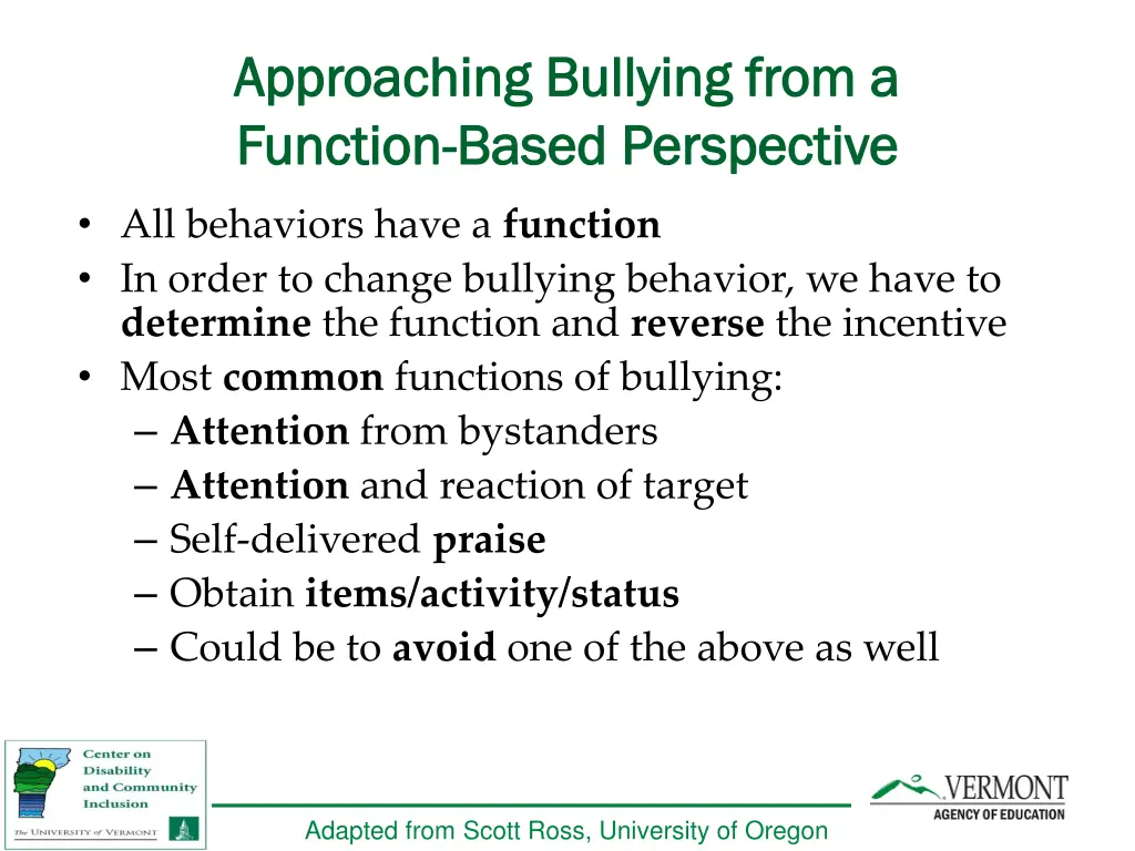 approaching bullying from a approaching bullying