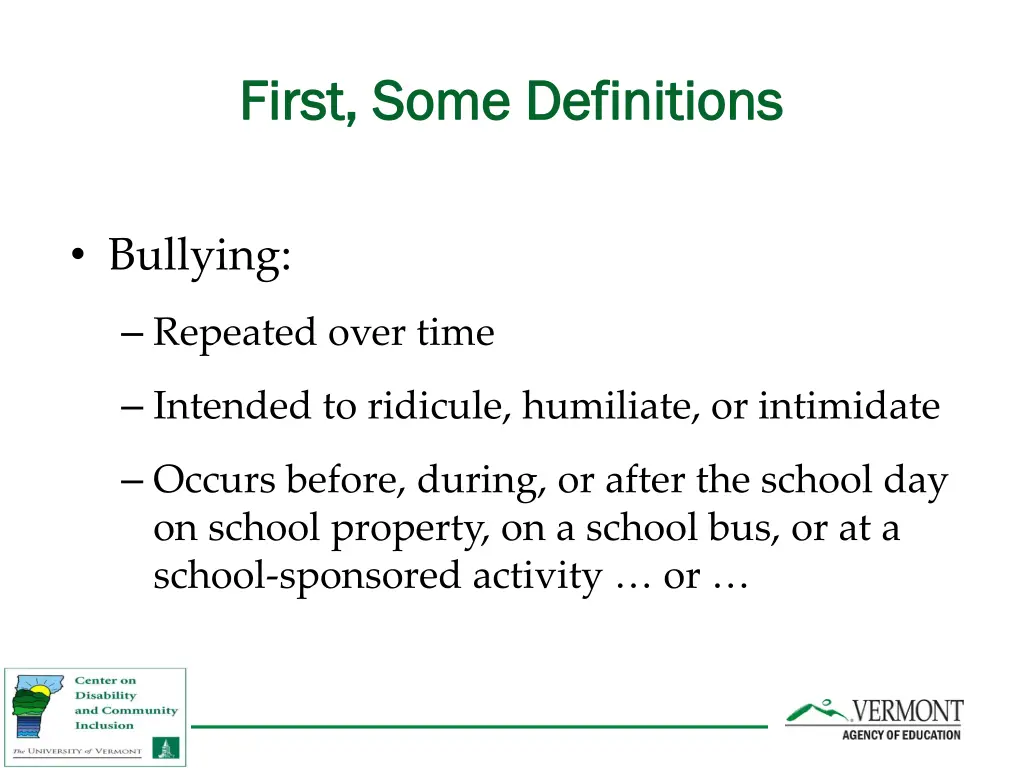 first some definitions first some definitions