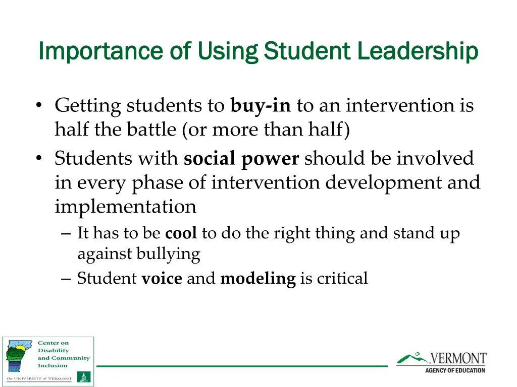importance of using student leadership importance