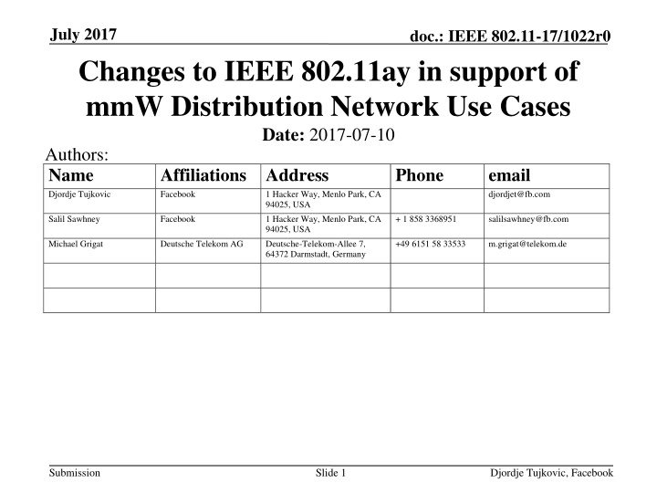 july 2017 changes to ieee 802 11ay in support