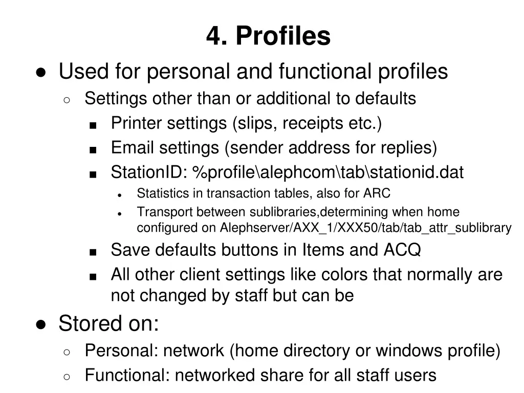 4 profiles