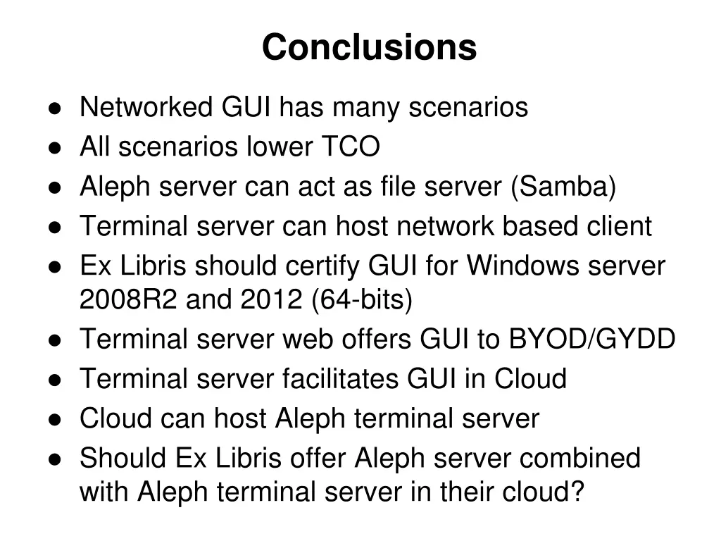 conclusions