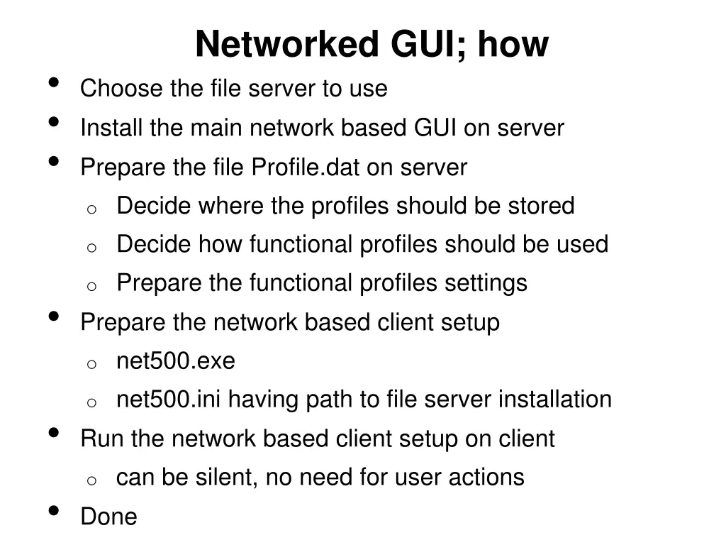 networked gui how choose the file server