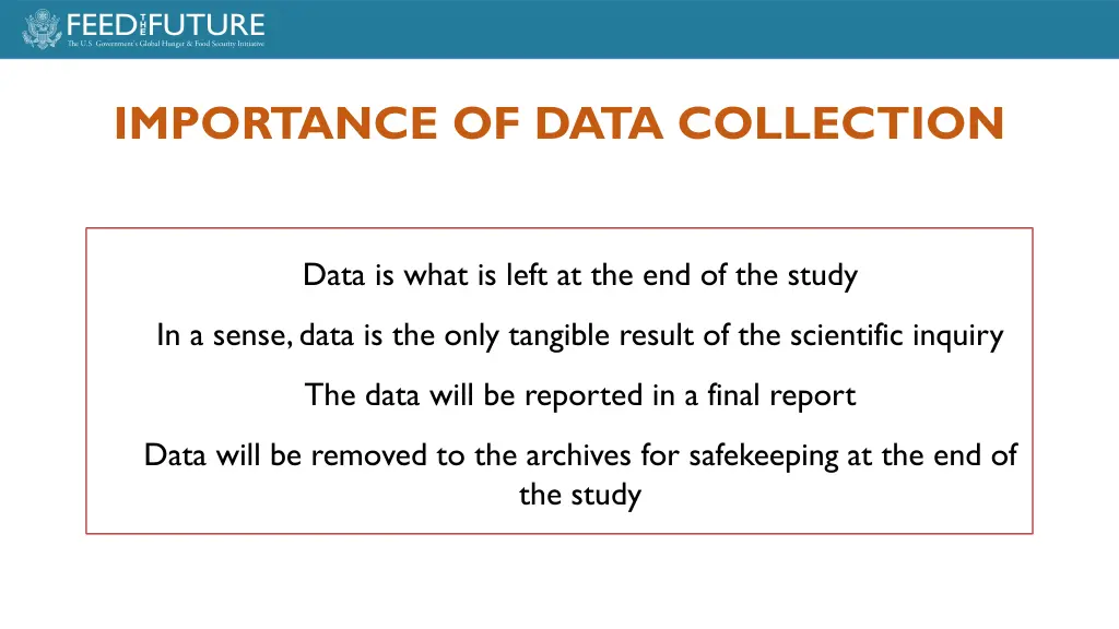 importance of data collection