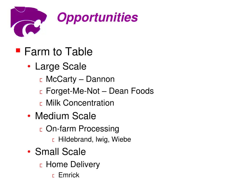 opportunities