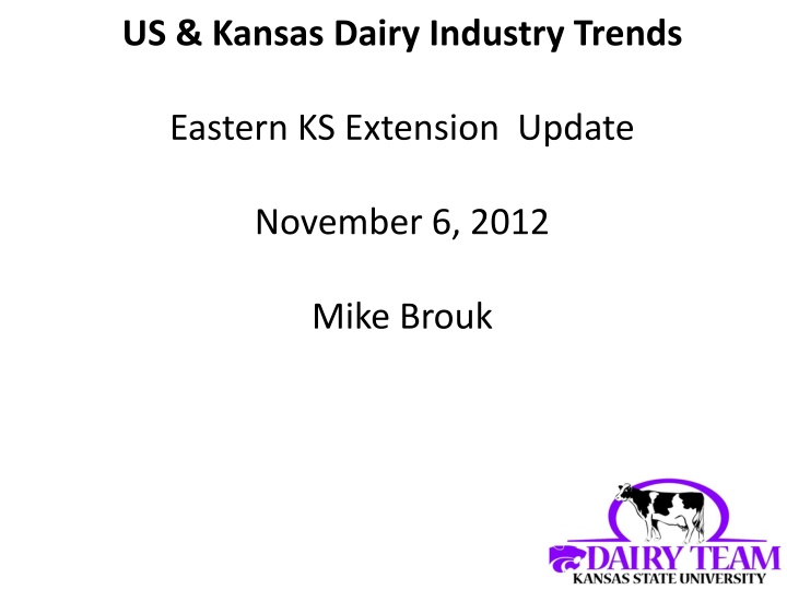 us kansas dairy industry trends