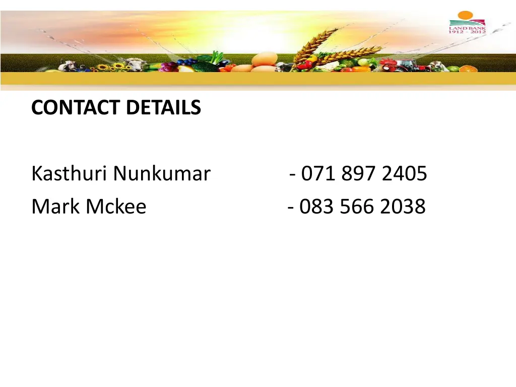 contact details