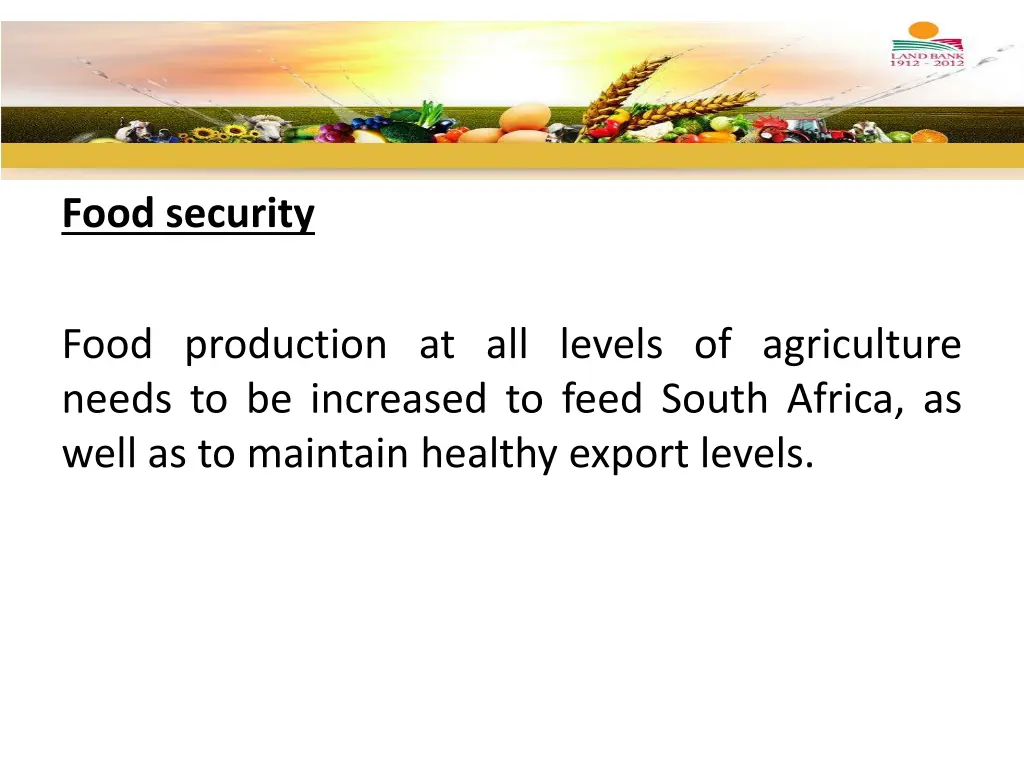 food security