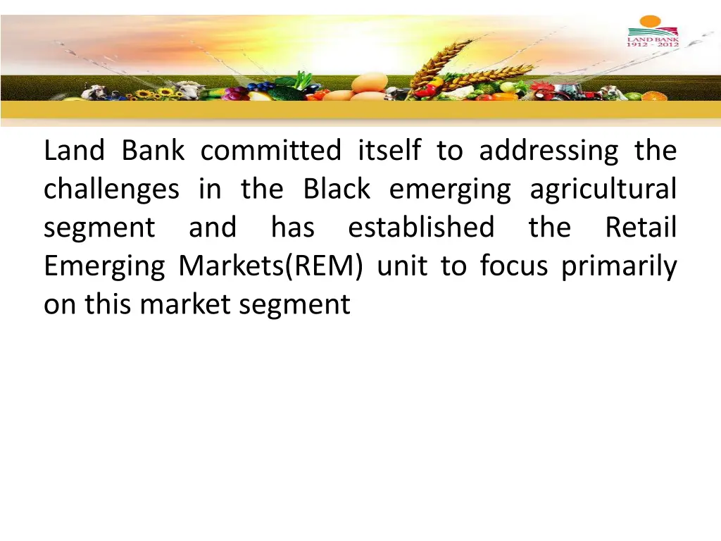 land bank committed itself to addressing