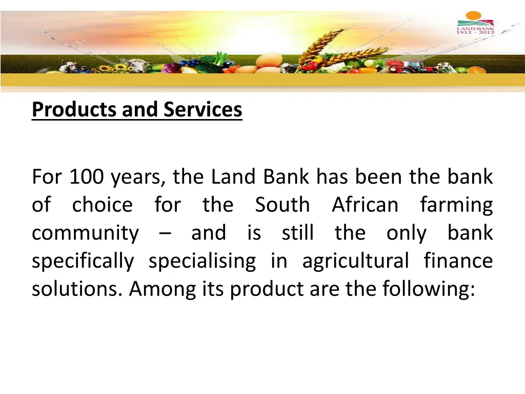 products and services