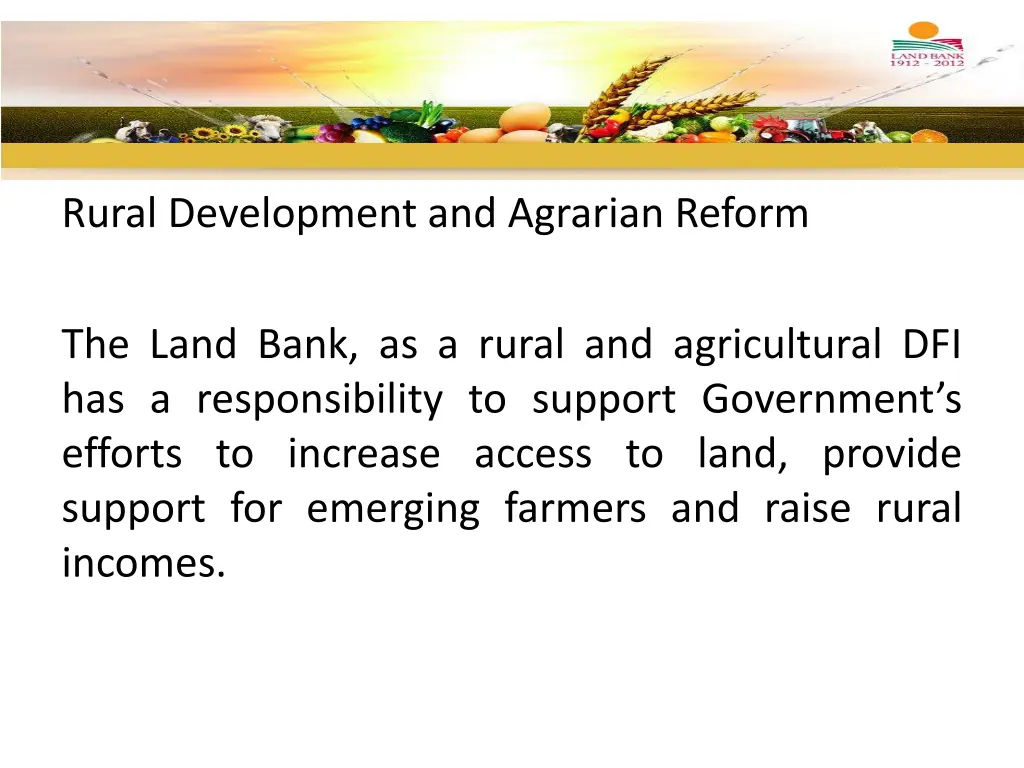 rural development and agrarian reform