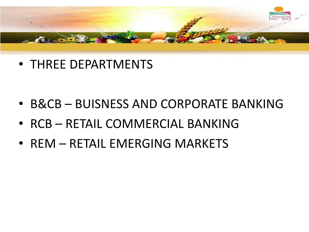 three departments