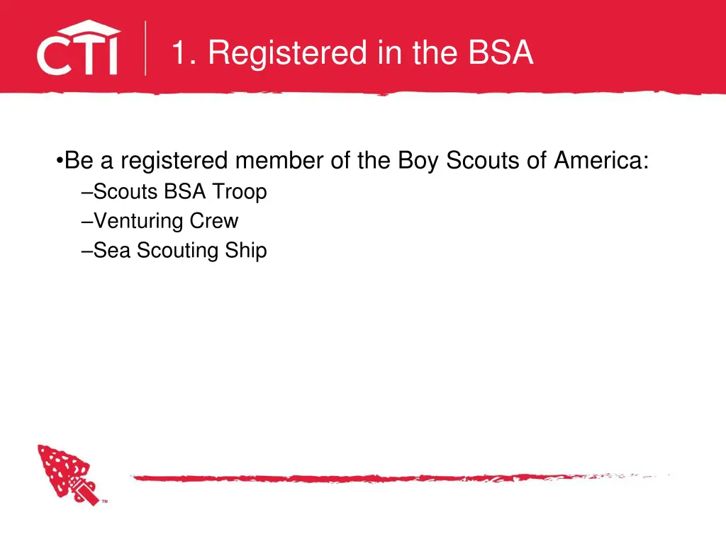 1 registered in the bsa