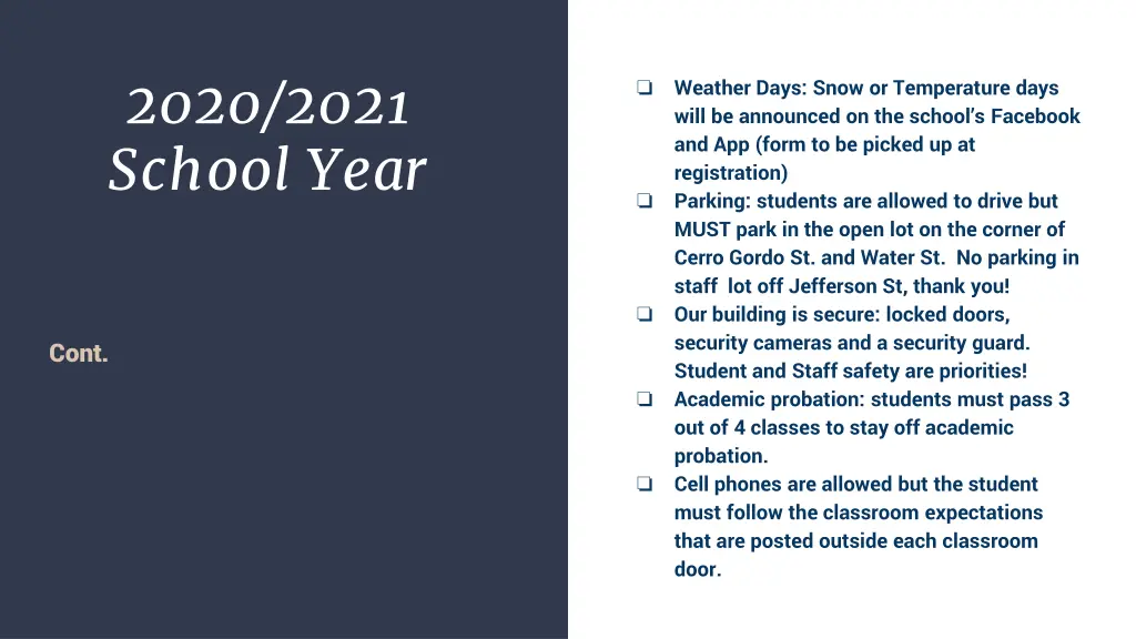 2020 2021 school year