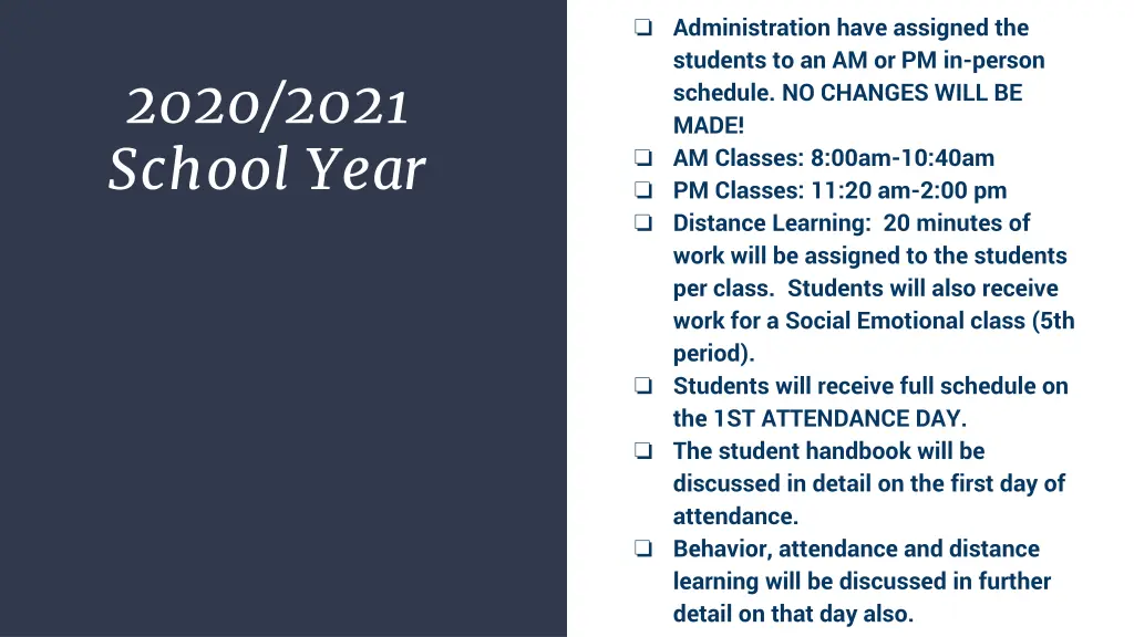 administration have assigned the students