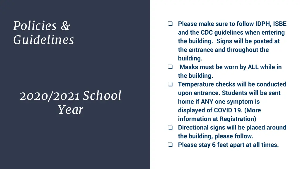 policies guidelines
