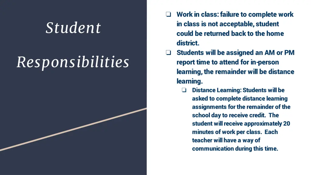 work in class failure to complete work in class