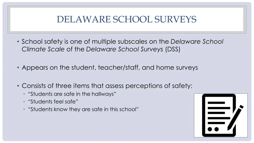 delaware school surveys