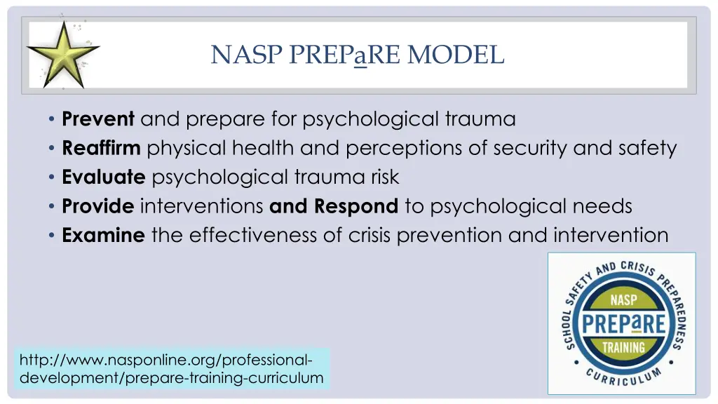 nasp prepare model