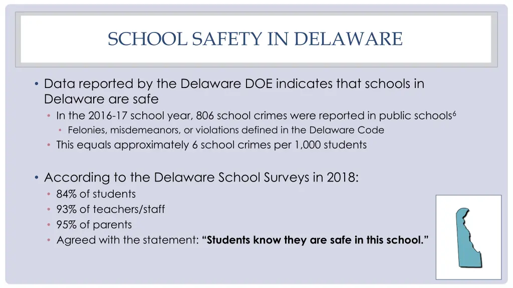 school safety in delaware