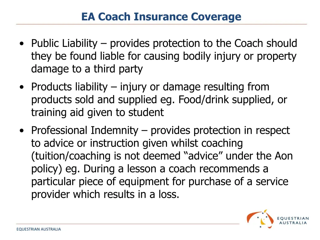 ea coach insurance coverage 2