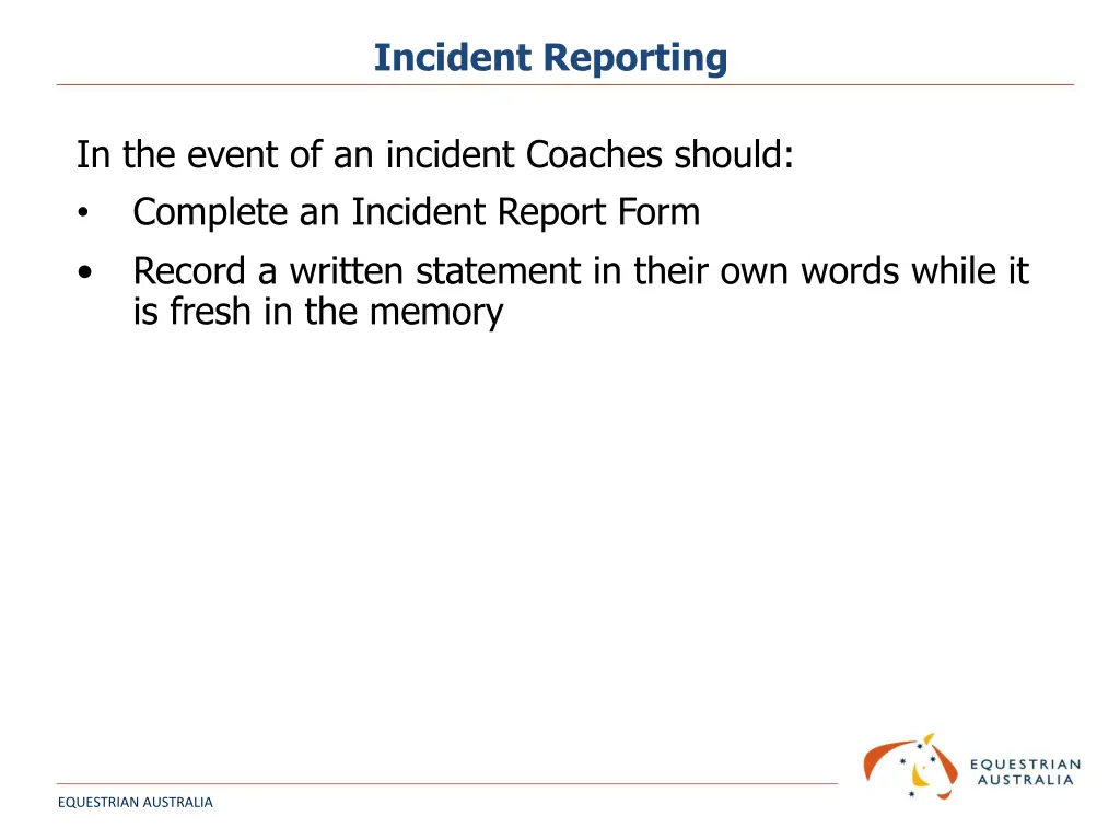 incident reporting 2