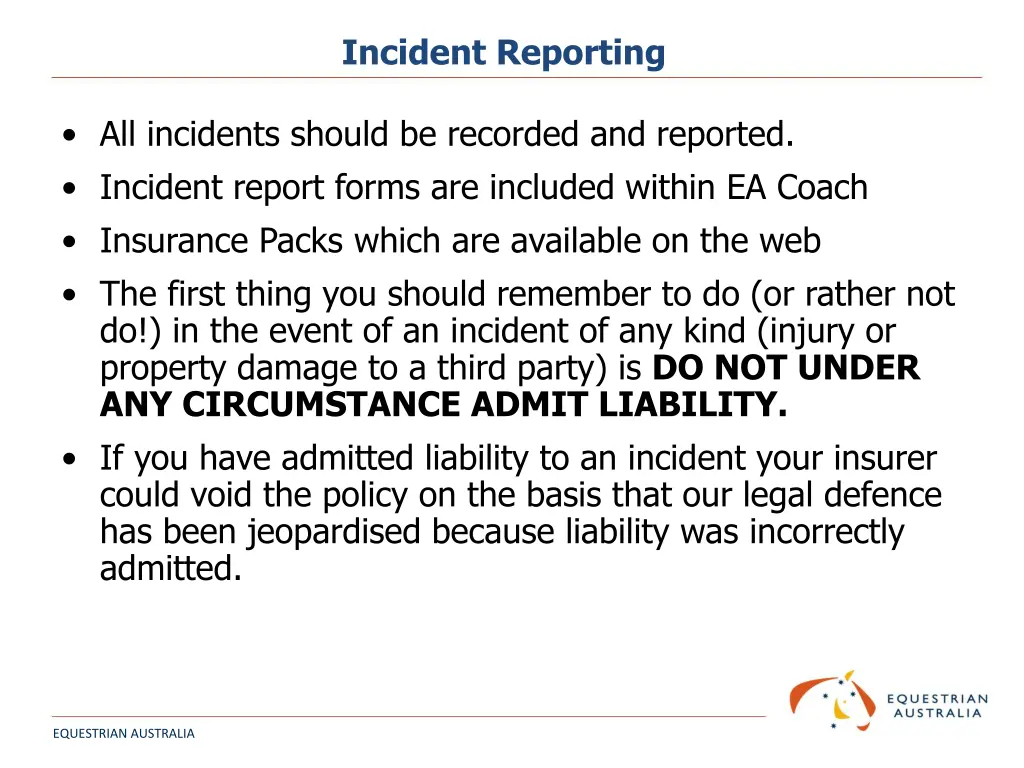 incident reporting