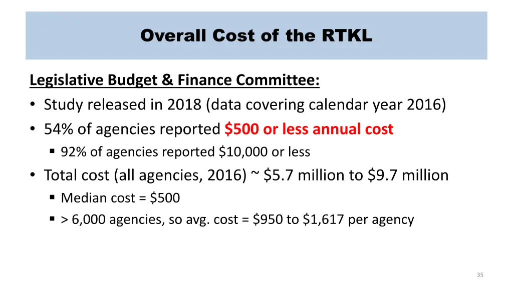 overall cost of the rtkl